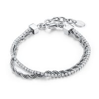 Bracciale Brand Donna Crystal in Acciaio Cristallo 14BR023W